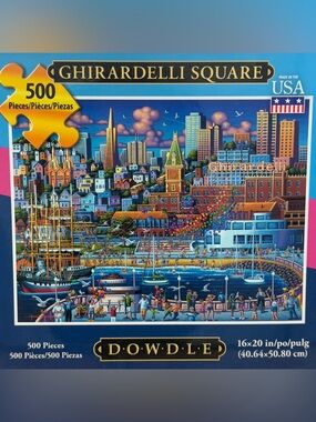 NWT NIB Dowdle Ghirardelli Square 500Pcs Illustrated Map Puzzle Collect All 5!